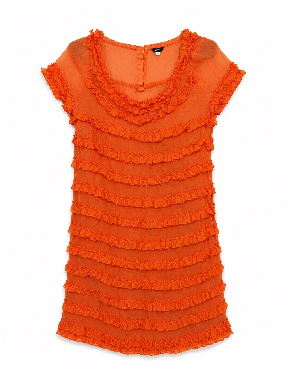 J. Crew Orange Ruffle-Trim Girls' Dress